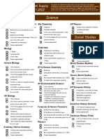 Science: Classroom Supply List 2021-2022