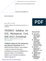 TSGENCO Syllabus For ECE, Mechanical, Civil, EEE 2022 - Jobriya - Info