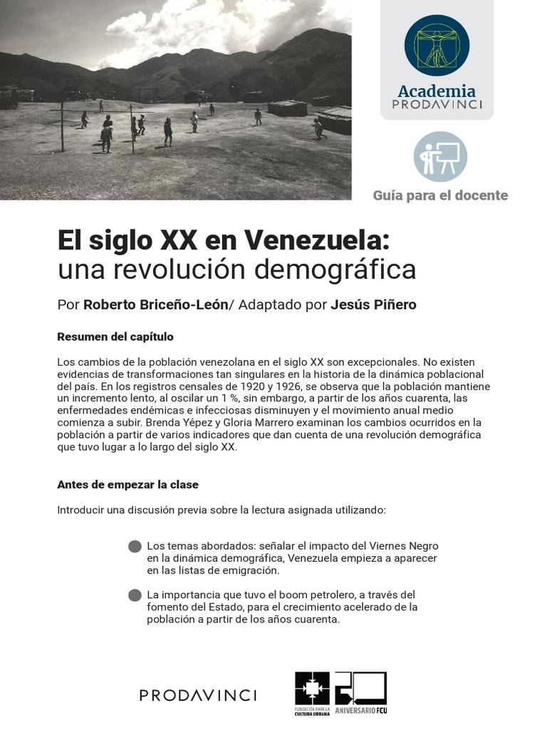 Revolución demográfica en Venezuela XX | PDF | Venezuela