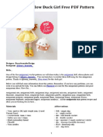 Amigurumi Yellow Duck Girl Free PDF Pattern