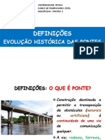 AULA 1 Definições, Evolução Histórica Das Pontes