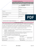 Placement Form
