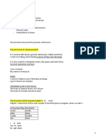 Present tenses and prepositions