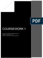 Coursework 1: Module: Business Communication Module Code: Sbl-105 Module Leader: Patience Conlon