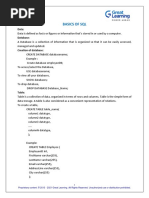 SQL - Basics