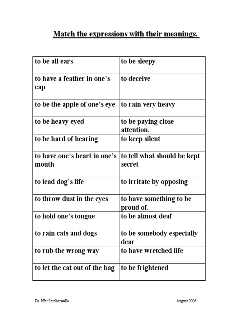 Match Expressions with Their Meanings | PDF
