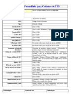 FCT-Formulário de Cadastro TES