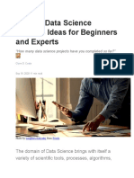 12 Cool Data Science Projects Ideas For Beginners and Experts