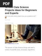 12 Cool Data Science Projects Ideas For Beginners and Experts