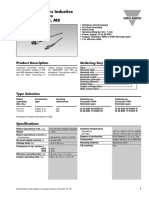 High Temperature Proximity Sensors Inductive: Product Description Ordering Key Ia 05 BSF 08 No HT-K