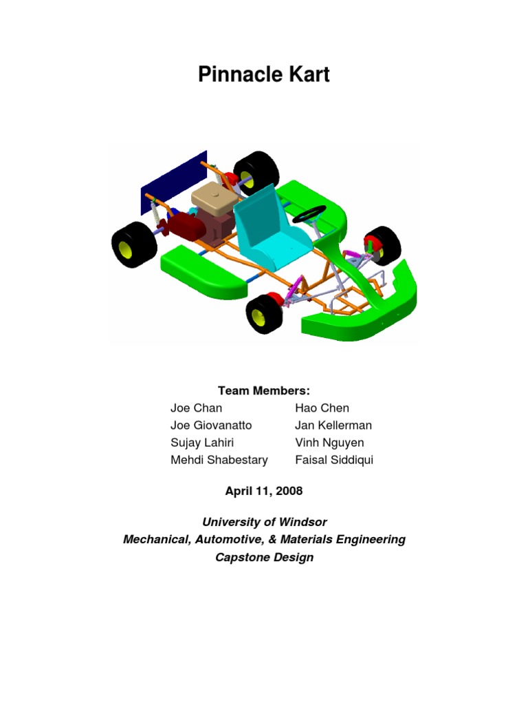 Pinnacle Go-Kart Design Overview | PDF | Suspension (Vehicle) | Steering