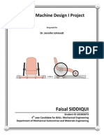 92 411: Machine Design I Project: Faisal SIDDIQUI