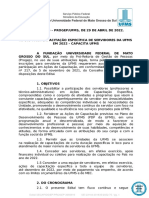 Edital CAPACITA UFMS apoia capacitação servidores