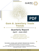 Gem and Jewellery Trade Trends Report Highlights April-June 2021 Exports
