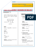 MULTIPLICACIÓN Y DIVISIÓN DE REALES