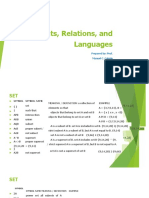 Sets, Relations, and Languages: Prepared By: Prof. Manuel C. Cabido