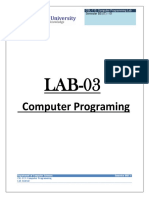 Computer Programing: Semester BS (IT) - 01