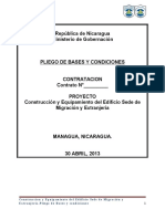 PLIEGO de BASES Construcción y Equipamiento Del Edificio Sede de Migración y Extranjería