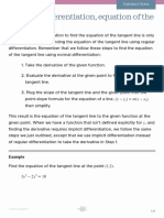 6.1 Implicit Differentiation Equation of The Tangent Line PDF