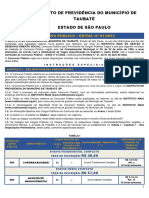 Edital de Abertura 01-2022 - Instituto de Previdência de Taubaté - 06-05-2022