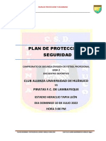 Plan de Protección Audh VS Piratas F.C. 10-07-2022