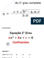 Equação Do 2° Grau Completa