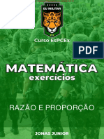 MATEMÁTICA - Ex. - Razão e Proporção