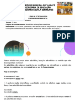 7 Ano PORTUGUèS Ativ. 06 Adv®rbios e Locuºáes Adverbiais