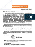 19 Comunicado Paro de Transportes SM