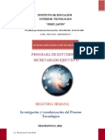 Semana 2 - Investigación y Transformación Del Proceso Tecnológico