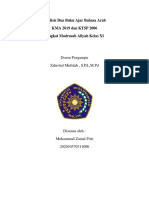 Analisis Buku Bahasa Arab Kelas XI KMA 2019 - KTSP 2006 - Muhammad Zainal Fitri - 202010570311006 - 2