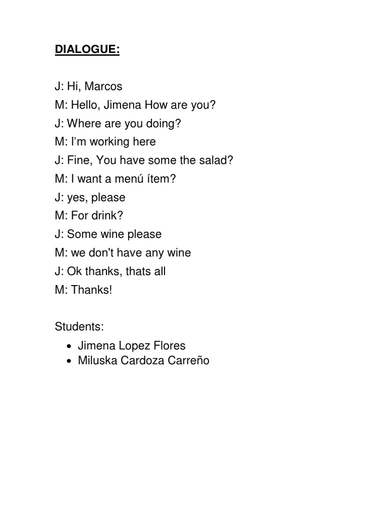 Dialogue | PDF