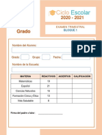 Examen para Tercer Grado