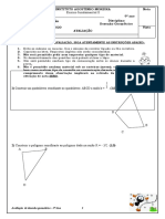 Avaliação 9º Ano Desenho Geométrico - 2020