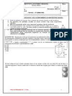 Prova 2º Ano Matemática II - 3º Bimestre 2018