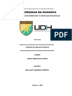 Técnicas de Hablar en Público