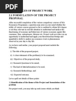 2.1 Formulation of The Project Proposal