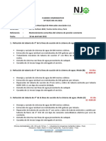 Cuadro Comparativo de Reparacion de Tuberia de Succon de Cisterna de Agua