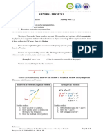 General Physics 1: Activity Title: Scalar and Vectors Activity No.: 1.2 Learning Competency