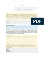 Examen Corto de Autoevaluación de Maestría de Proyectos