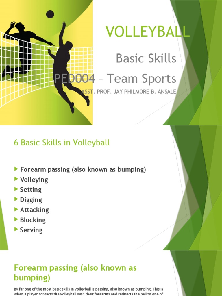 Volleyball Basic Skills PDF Volleyball Recreation