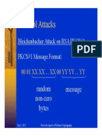 Protocol Attacks: Bleichenbacher Attack On RSA PKCS#1 PKCS#1 Message Format