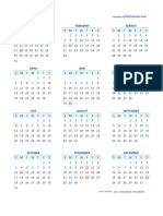 2021 Calendar One Page Usa