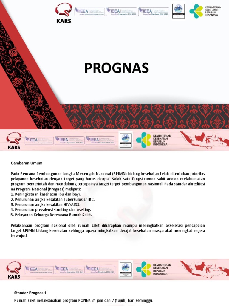 PROGNAS Sesuai Standar Akreditasi RS Kementerian Kesehatan 2022 | PDF