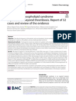 Primary Antiphospholipid Syndrome in Pediatrics 2022