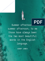 Summer Afternoon - Summer Afternoon To Me Those Have Always Been The Two Most Beautiful Words in The English Language