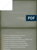 Rational Numbers: by Rhythim Jain Class/Sec: VIII F