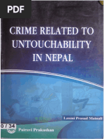 2010 Crime Related To Untouchability in Nepal by Mainali S