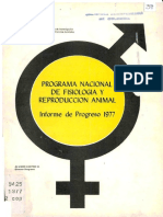 Programa Nacional de Fisioloigia y Reproduccion Animal 1976