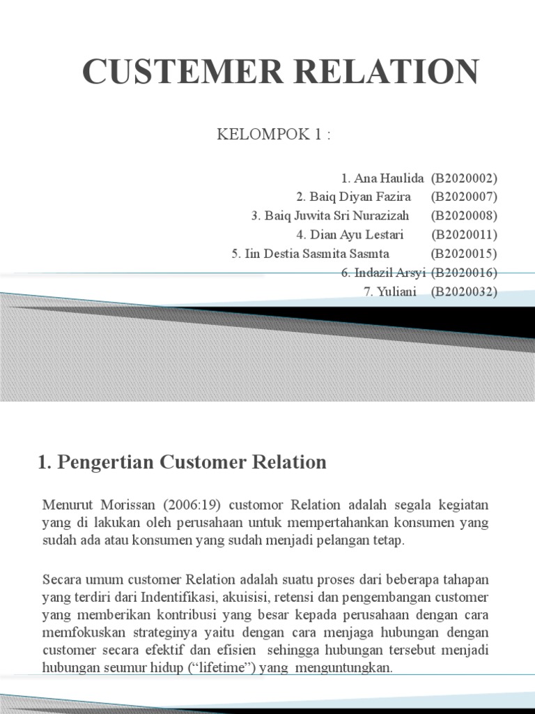 Strategi Efektif Customer Relation | PDF